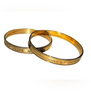 Large Size Grandmother and Large Size Mother Bangle Bracelets Modern Unsigned